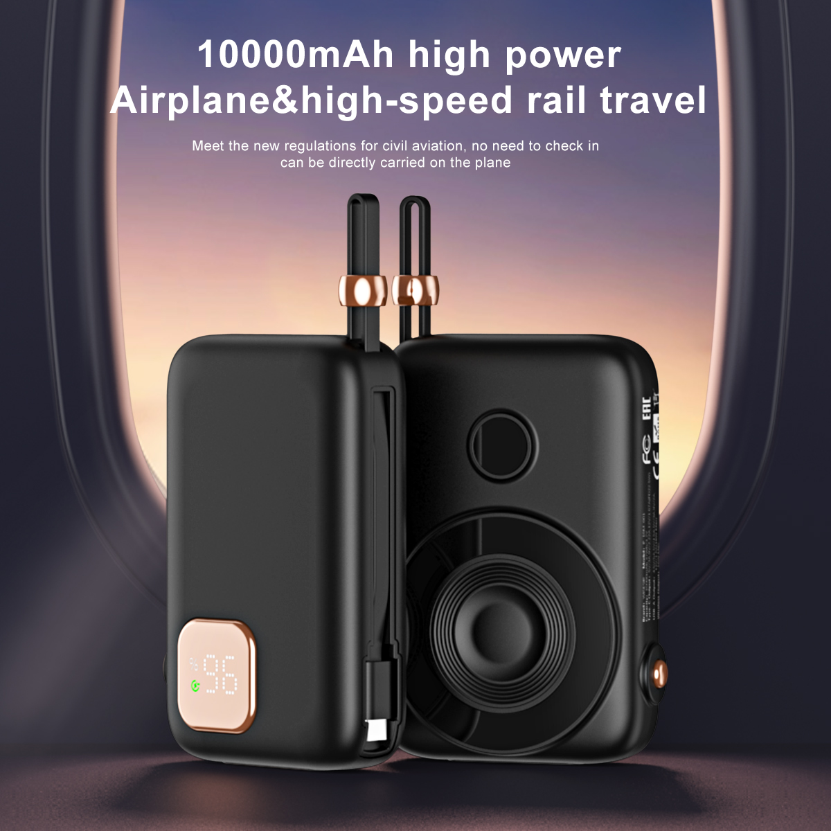 WISESIR High Quality Mobile Phone Magnetic Wireless Power Bank 10000mAh Fast Charging With Built in Cable - Image 5