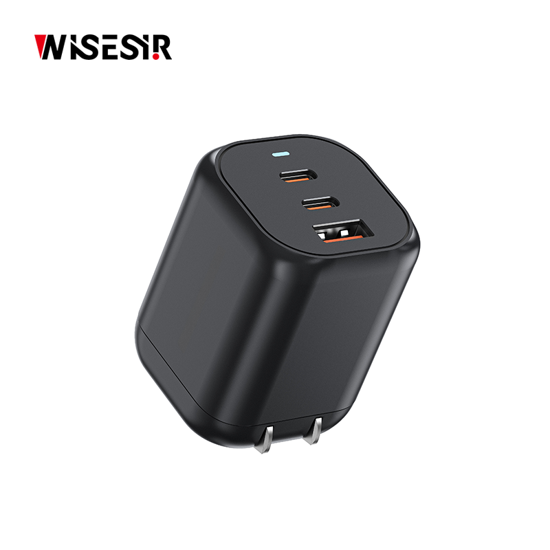 WISESIR 65W GaN Fast Charger Dual USB C Ports Quick Wall Charger Adapter for Laptop Mobile