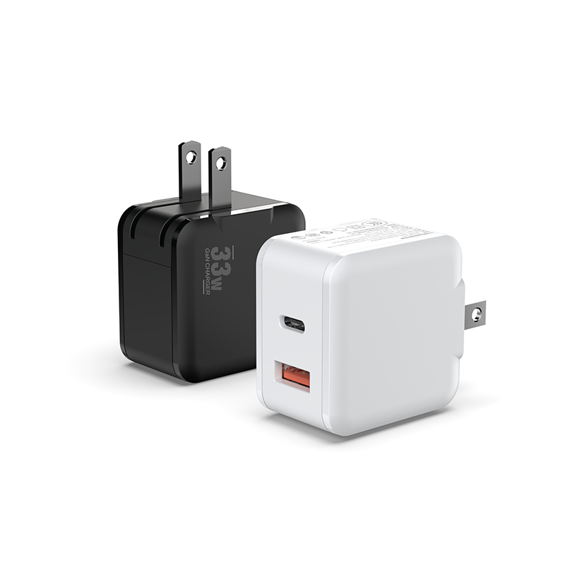 WISESIR EU US UK Fast Charging USB C 33W Travel Adapter Multiport GaN Wall Charger - Image 2