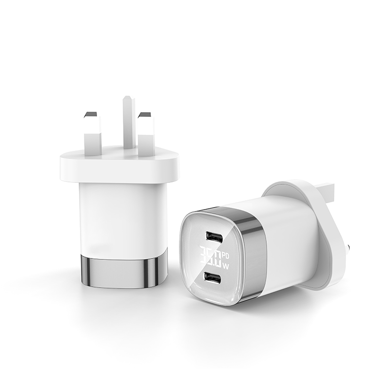 WISESIR 35W Digital Display Dual USB Port Charger Block, USB Type C Charger Fast Charging Power Adapter - Image 3