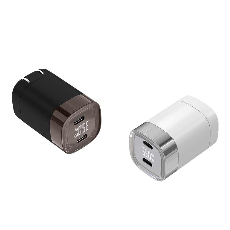 WISESIR 35W Digital Display Dual USB Port Charger Block, USB Type C Charger Fast Charging Power Adapter - Image 5
