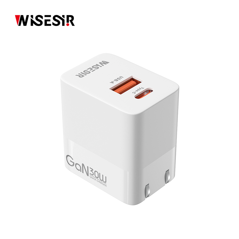 WISESIR New Protect Foldable Fast Wall Charger 30W Dual Port Power Travel Adapter Custom QC PD 30W USB C Type C US EU Plugs - Image 3