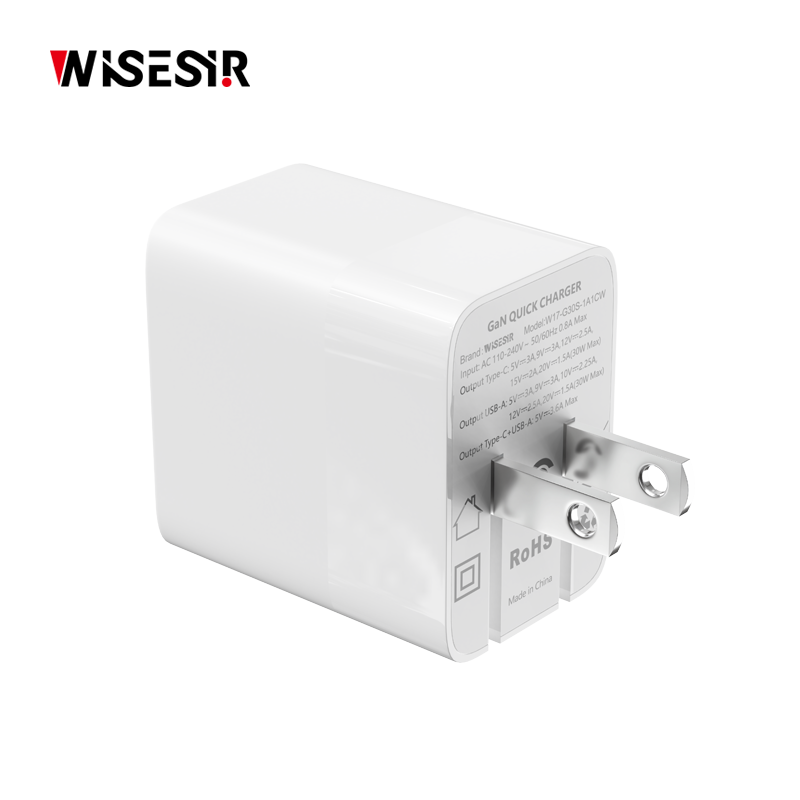 WISESIR New Protect Foldable Fast Wall Charger 30W Dual Port Power Travel Adapter Custom QC PD 30W USB C Type C US EU Plugs - Image 4