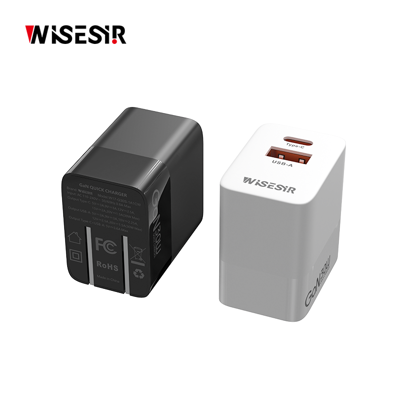 WISESIR New Protect Foldable Fast Wall Charger 30W Dual Port Power Travel Adapter Custom QC PD 30W USB C Type C US EU Plugs - Image 5