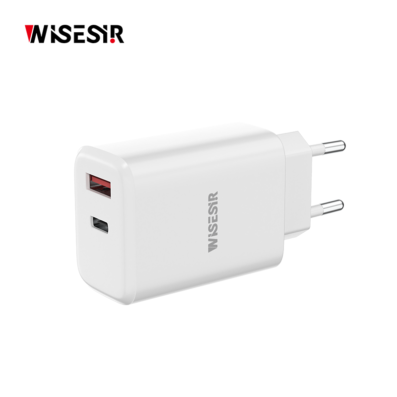 WISESIR Factory Price 33W Dual Port Fast Wall Charger USB C PD PPS 3.3-11V Quick Charge Adapter Compact Size USB Type C Charger