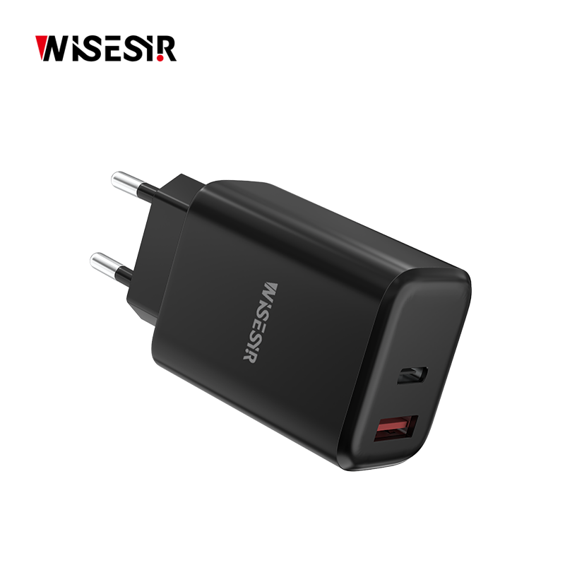 WISESIR Factory Price 33W Dual Port Fast Wall Charger USB C PD PPS 3.3-11V Quick Charge Adapter Compact Size USB Type C Charger - Image 3